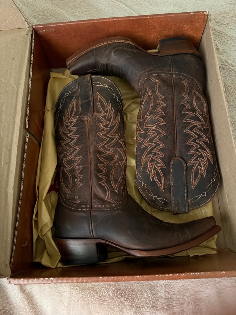 Old Gringo Dark Brown Leather Western Women’s Heeled Cowboy Boots